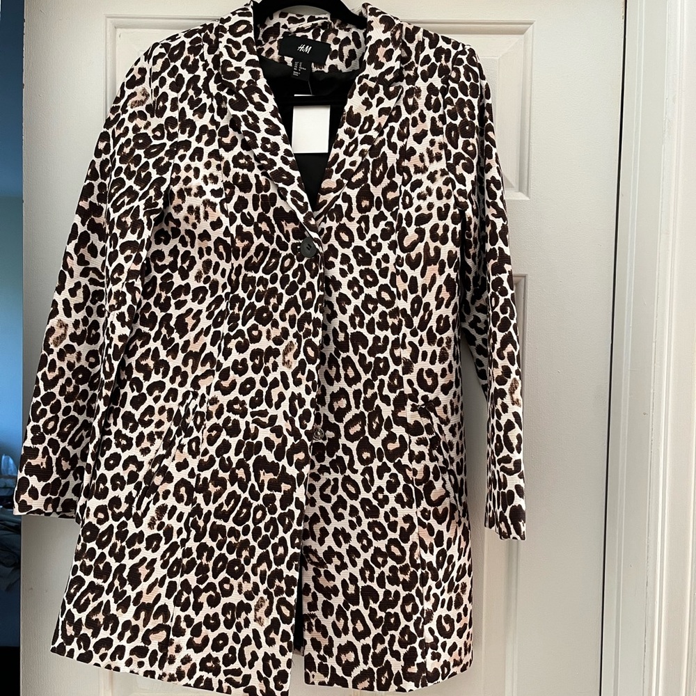NWT cotton animal print coat from H&M